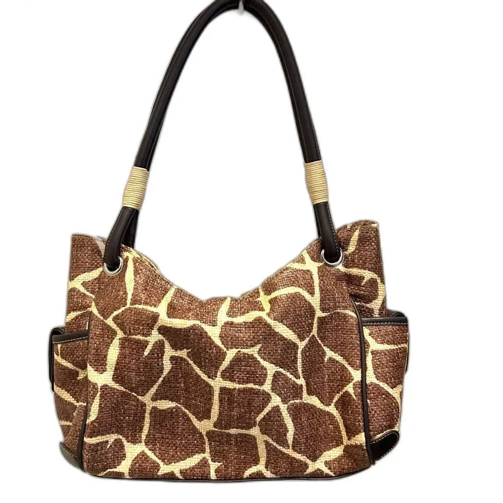 SR Squared By Sondra Roberts Giraffe Print Handbag